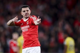 Zeki Amdouni: un septième but pour le no 7 de Benfica. KEYSTONE/EPA LUSA/FILIPE AMORIM